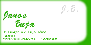 janos buja business card